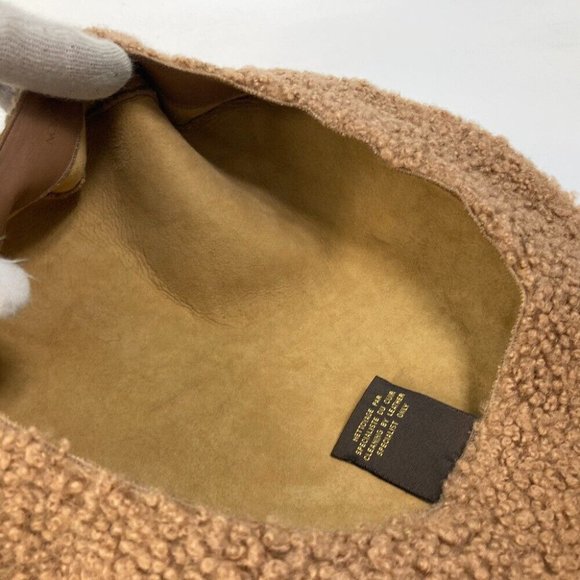 LOUIS VUITTON Fur fluffy hat beret - Picture 9 of 12